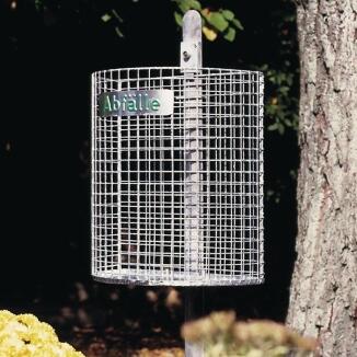 Abfallkorb 27l halbrund, verzinktes Drahtgitter, gelochter Boden, zum Aufhängen oder Anschließen