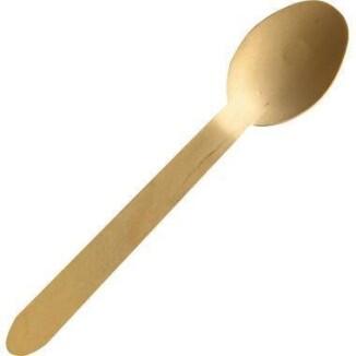NATURE Star Holzlöffel 16cm, 100% kompostierbar, geschmacksneutral, biologisch abbaubar, 100 St