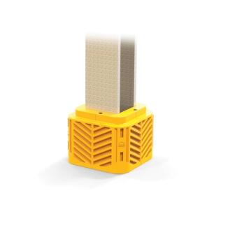 Säulenschutz A-SAFE 'FlexiShield' aus Polypropylen, Steckverbindung, Höhe 600 mm, Breite 180 mm,