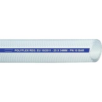 Druckluftschlauch POLYFLEX 5-30mm, Transparent, Lebensmittelbeständig, 50m, Wandst. 3-4,5mm