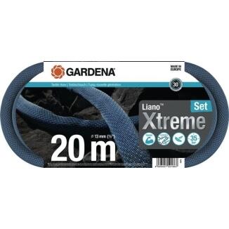 GARDENA Textilschlauch Liano™ Xtreme 20m oder 30m, ID 13mm, UV-beständig, leicht, flexibel, Set mit 