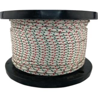 Anwerfseil Seilrad-D 3-5.5mm weiß KF grün/rot m.ME OVERMANN, hohe Bruchlast, 100 m, Polyamid