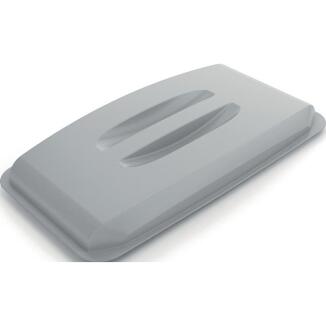 DURABLE Deckel für Wertstoffsammler 60l, grau, rechteckig, aus recyceltem Kunststoff, mit Griffmulde