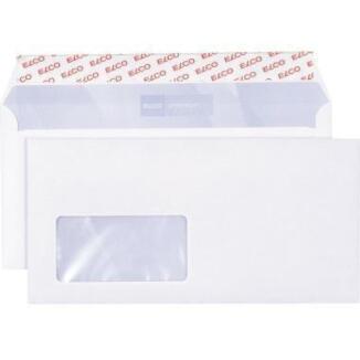 ELCO Briefumschlag Office DL mF hk weiß, 200 St./Pack, mit Fenster, Haftklebung, FSC®