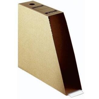 Leitz Stehsammler 60830000, DIN A4, max. 77mm, naturbraun, stabil, leicht, für Kataloge, Mappen