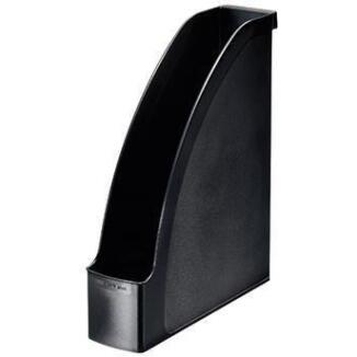 Leitz Stehsammler Plus DIN A4 78mm PS, schwarz, frost, blau, robust, flexibel, hohe Vorderseite