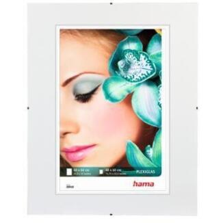 Hama Clip-Fix Bilderrahmen 60x84cm rahmenlos, transparent, bruchsicher, ideal für Schulen,