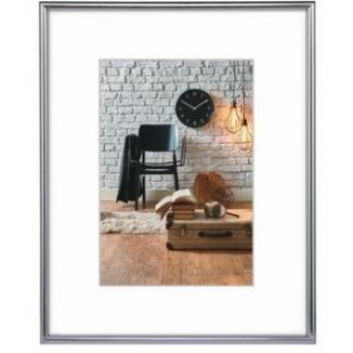 Hama Bilderrahmen Sevilla 21x29,7cm silber, Kunststoff, inkl. Passepartouteinleger, DIN A4