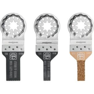 FEIN Säge- und Feilset 3-tlg, Starlock, ideal für Modellbau, Schalter-Einbau, enge Stellen