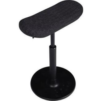 TOPSTAR SITNESS Hocker Skateboard H2, schwarz/grau/blau, bewegliches Sitzen, Rückenfreundlich
