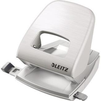 Leitz Locher NeXXt Style 5006, 30 Blätter, Metall, Farben: arktik weiß, granat rot, seladon grün,