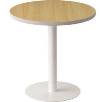 easyDesk Loungetisch, Beistelltisch 60cm, buche, weißes Gestell, melaminharzbeschichtet