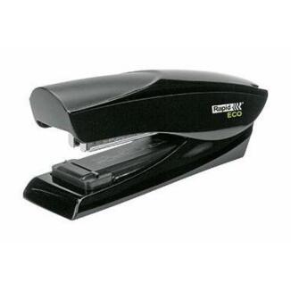 Heftgerät ECO Half Strip schwarz, SuperFlatClinch Technik, 40% mehr Platz, 80% recyceltes Material