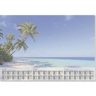 SIGEL Schreibunterlage Design HO470, 30 Blatt, blau, Kalendarium 2022-2024, stabil, nicht abwischbar