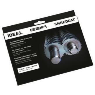 IDEAL Ölpapier 9000631 für Aktenvernichter, 18 Blätter, Reinigung und Schmierung, Cross Cut