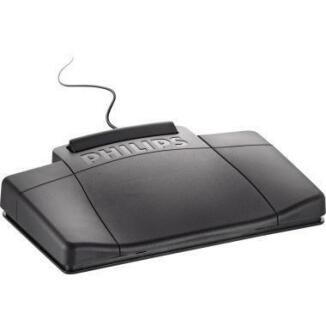 Philips Fußschalter ACC2310, USB 2.0, ergonomisch, rutschfest, wasserdicht, für Diktiergeräte