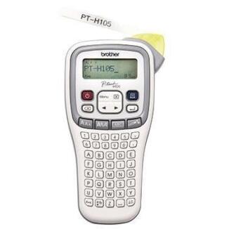 Brother P-touch H105 Beschriftungsgerät, kompakt, 3 Schriftgrößen, 8 Stile, Fähnchendruck