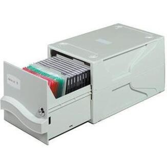 DURABLE Multimedia Box I, grau, für 26 CDs/DVDs oder 136 Disketten, modular erweiterbar