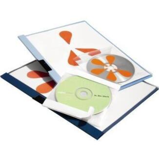 DURABLE CD/DVD Hülle FIX, transparent, 10 St./Pack, mit Schutzvlies, oben offen, selbstklebend