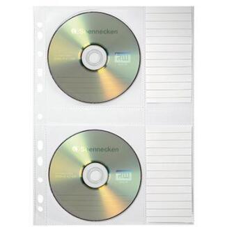 Soennecken CD/DVD Hülle 1612 für 2 CDs, transparent, 5 St./Pack, inkl. 12 Index-Karten