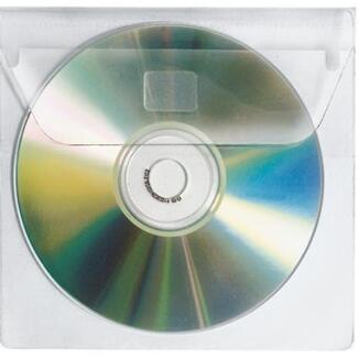 Veloflex CD/DVD Hülle 10 St./Pack, glasklar, für Ringordner, selbstklebend, ohne Beschriftungsschild