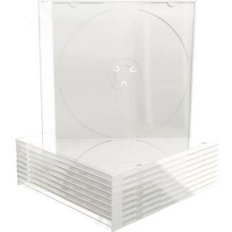MediaRange Slimcase CD-Hüllen, transparent, 10 Stück, ideal für Archivierung und Schutz