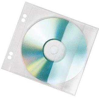 Veloflex CD/DVD Hülle 10 St./Pack, transparent, für 1 CD/DVD, 4fach Lochung, für Ringbücher