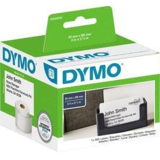 DYMO Visitenkartenetikett S0929100, 300 St., 89x51mm, weiß, Original, nicht wieder ablösbar