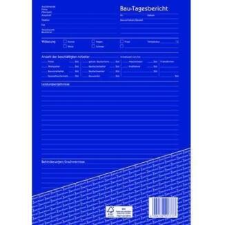 Avery Zweckform Bautagesbericht DIN A4, 3x40 Blatt, selbstdurchschreibend, abheftbar, FSC®