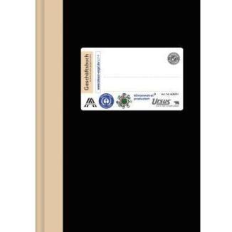 Ursus Staufen Geschäftsbuch Green A6, 96 Blatt, kariert, Fadenbindung, schwarz, Blauer Engel