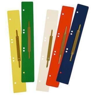 Soennecken Heftstreifen 3162, farbig, 125 St./Pack, 6fach Lochung, Metall oder Polypropylen