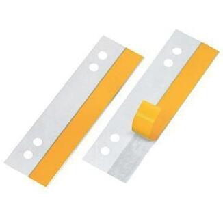 Veloflex HEFTFIX Heftstreifen 3x10,5cm, glasklar, selbstklebend, 100 St./Pack, für Urkunden,