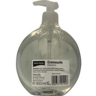 Soft & Gentle Cremeseife 500ml, mild, hautschonend, für empfindliche Haut, Pumpflasche