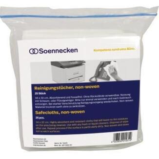 Soennecken Reinigungstuch 71645, trocken, 34x32cm, 25 St., extra absorbierend, weiß