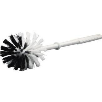 WC-Bürste Nylon 40cm, Kunststoff weiß/schwarz, NEUTRALWARE, Ø 7,5 cm, für Bad und WC