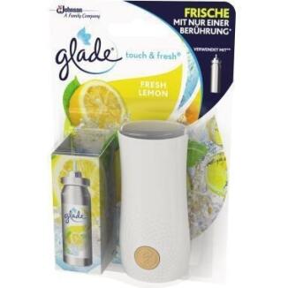 Glade Touch & Fresh Lufterfrischer 10ml Fresh Lemon, sofortige Frische, kein Rückstand, inkl. Halter