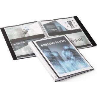 DURABLE Sichtbuch DURALOOK Plus A4, 20 Hüllen, 17mm Rücken, schwarz, beschriftbar, dokumentenecht