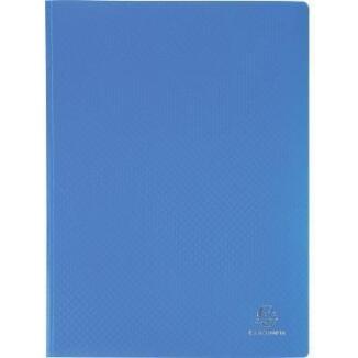 Exacompta Sichtmappe A4 PP 20 Hüllen, hellblau, rosa, schwarz, rot, matt, flexibel, transparent