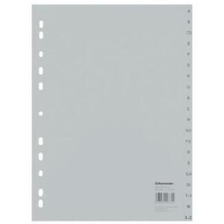 Soennecken A-Z Register DIN A4, volle Höhe, 20 Blätter, PP grau oder weiß, reißfest,
