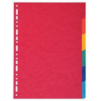 Exacompta Ordnerregister DIN A4, 6/10/12-teilig, blanko, mehrfarbig, Colorspankarton, FSC®