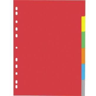 PAGNA Register 31061-20 DIN A4, 6-teilig, mehrfarbig, Karton, für Ordner oder Ringbücher