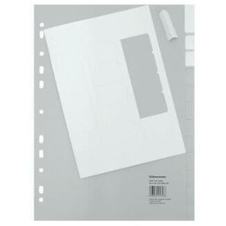 Soennecken Register DIN A4, blanko, volle Höhe, 10/12/20 Blätter, PP grau, auswechselbare