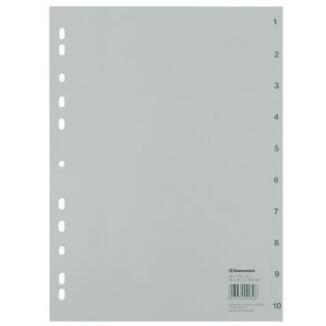 Soennecken Zahlenregister DIN A4 1-5, 1-10, 1-12, 1-15, 1-20, 1-31, 1-54, volle Höhe, grau