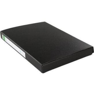 ELBA Dokumentenmappe DIN A4, schwarz, 30mm Füllhöhe, 3 Klappen, Druckknopfverschluss, Blauer Engel