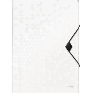 Leitz Eckspanner WOW 45990001 DIN A4, 3 Klappen, weiß, aus hochwertigem PP, sicherer