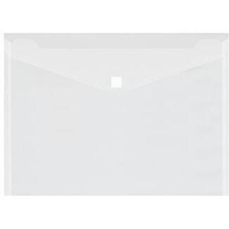 Dokumententasche DIN A4, transparent, 5 St./Pack, mit Klappe, Klettverschluss, für ungelochte