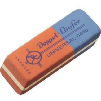 LÄUFER Universal Doppelradierer rot/blau, für Bleistifte, Farbstifte, Tusche, Tinte
