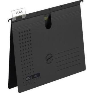 ELBA Hängehefter chic ULTIMATE, Karton anthrazit, rot, blau, gelb, grün, 200 Blätter, Blauer Engel