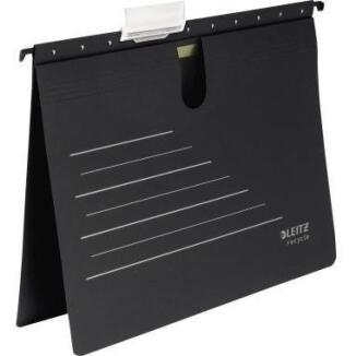 Leitz Hängehefter Recycle DIN A4 schwarz, umweltfreundlich, stabil, mit Sichtreiter, Blauer Engel