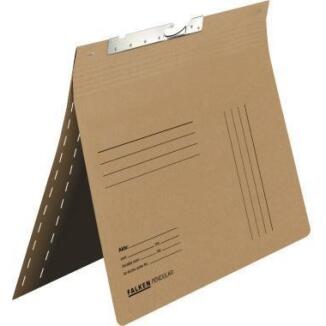 Falken Pendelhefter A4, 230g/m², braun, recycelt, kaufmännische Heftung, Organisationsaufdruck